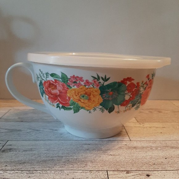 Pioneer Woman 4 Cup Covered Mixing Bowl with Handle and Lid Melamine - Picture 6 of 11